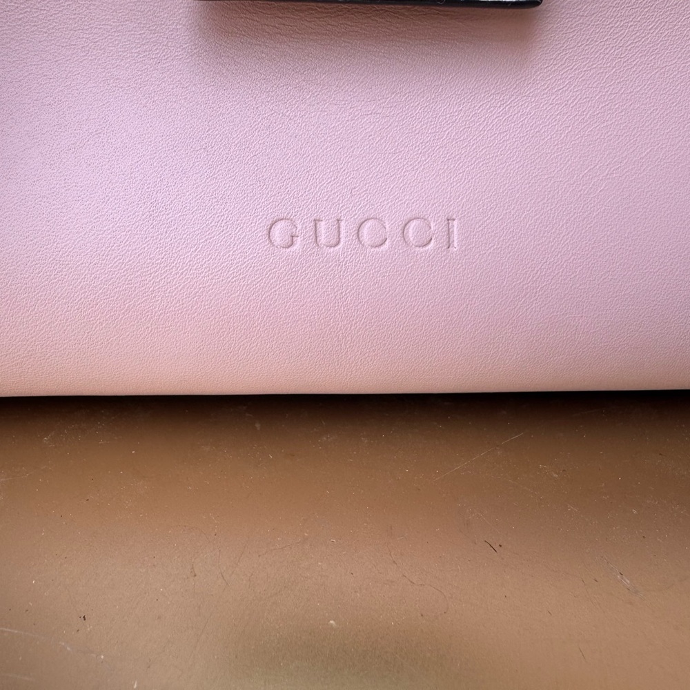 NEW IN BOX GUCCI Nappa Small Bamboo Buckle Top Handle Bag Perfect Pink - Picture 4 of 13